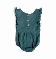 Backless Romper - Peacock