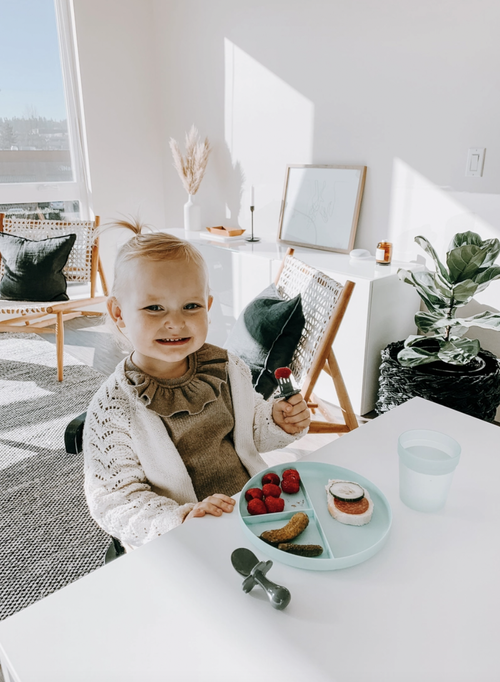Toddler Fork & Spoon Set - Gray Dream