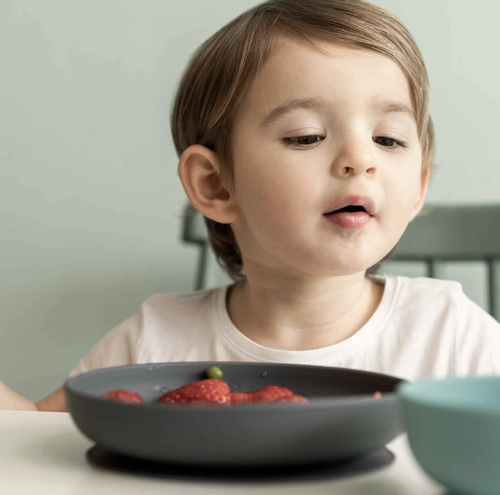 Kids Silicone Suction Plate Set - Cloud/Storm
