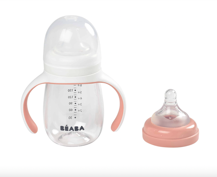 2-In-1 Bottle To Sippy Learning Cup - Rose