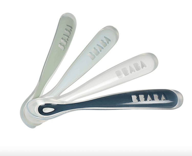 First Foods Silicone Spoons - Rain