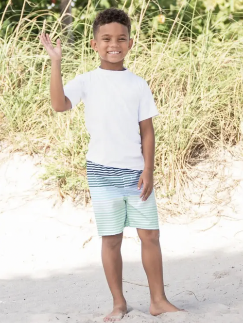 Coastal Stripe Swim Trunks