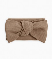 Waffle Knot Bow Wrap - Truffle