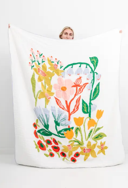 Cottage Garden Throw Blanket