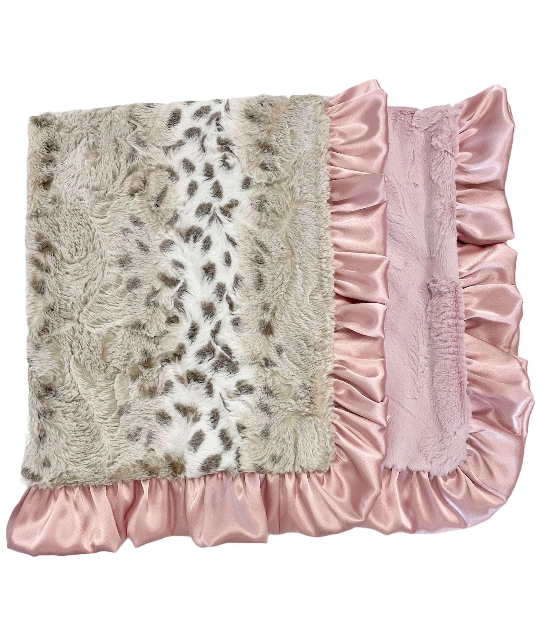 Dusty Pink Snowcat | Luxe Cuddle Blanket