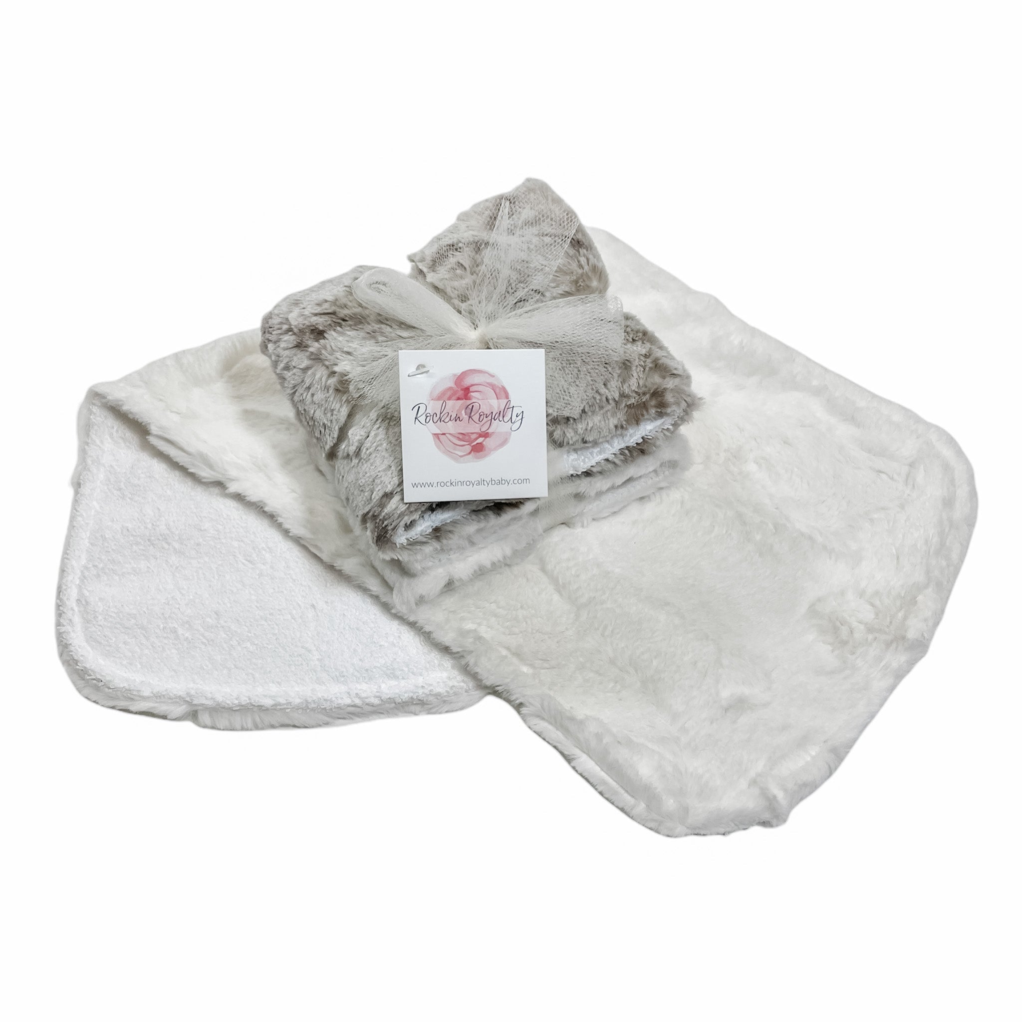 Snowcat Ivory | Burp Cloth Set
