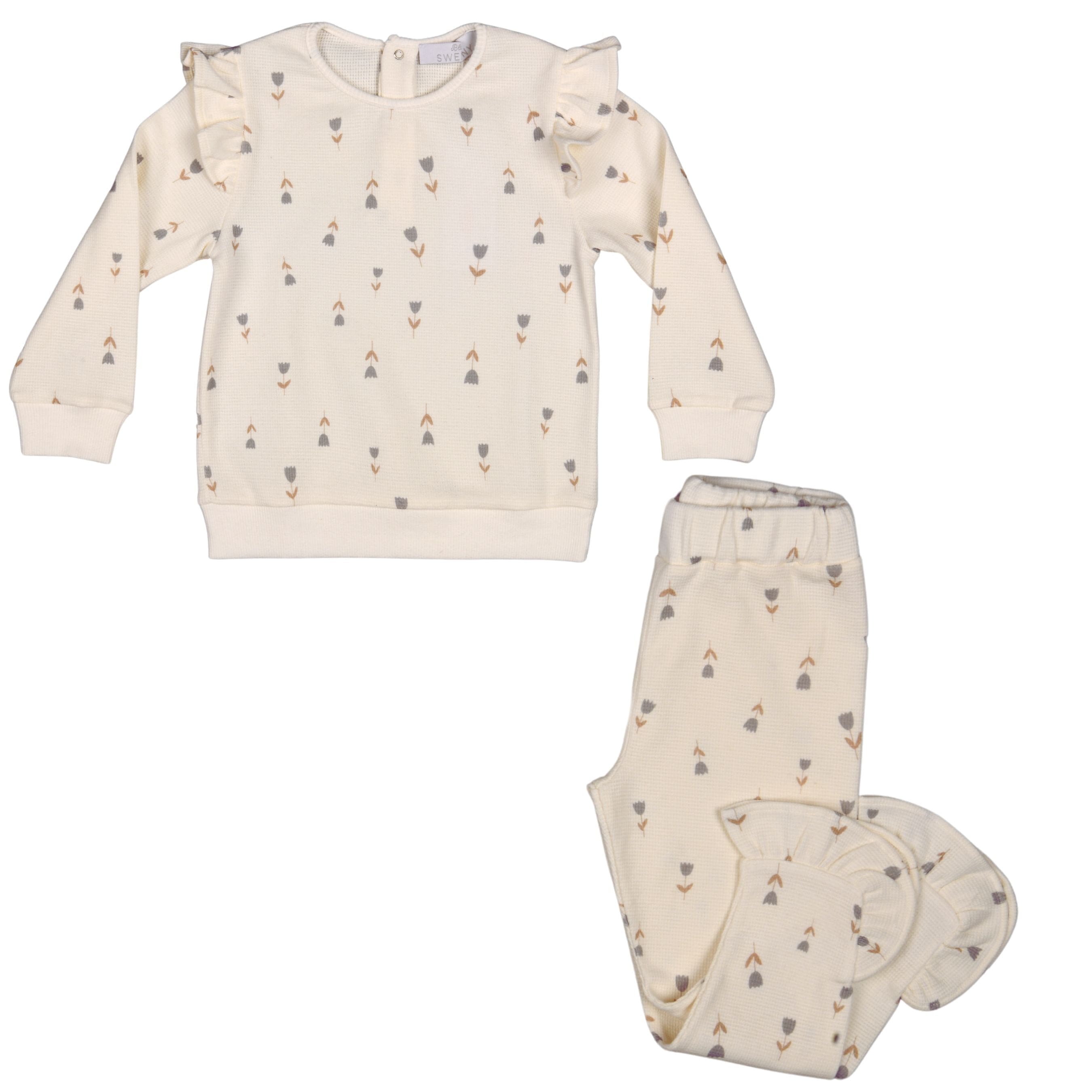 SONIA | Girls Tulip Waffle Cotton Leggings Set