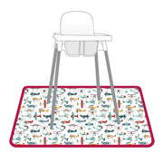 Retro Airplanes Splash Mat - A Waterproof Catch-All for Highchair Spills and More!