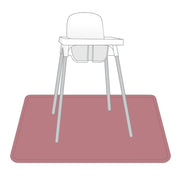 Solid Blush Minimalist Splash Mat - A Waterproof Catch-All for Highchair Spills and More!