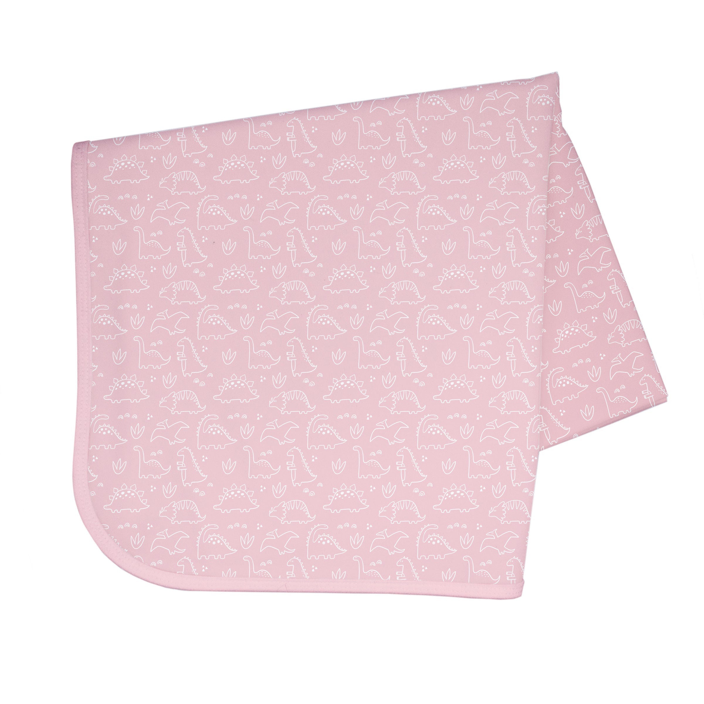 Dino Friends - Blush Splash Mat - A Waterproof Catch-All for Highchair Spills and More!
