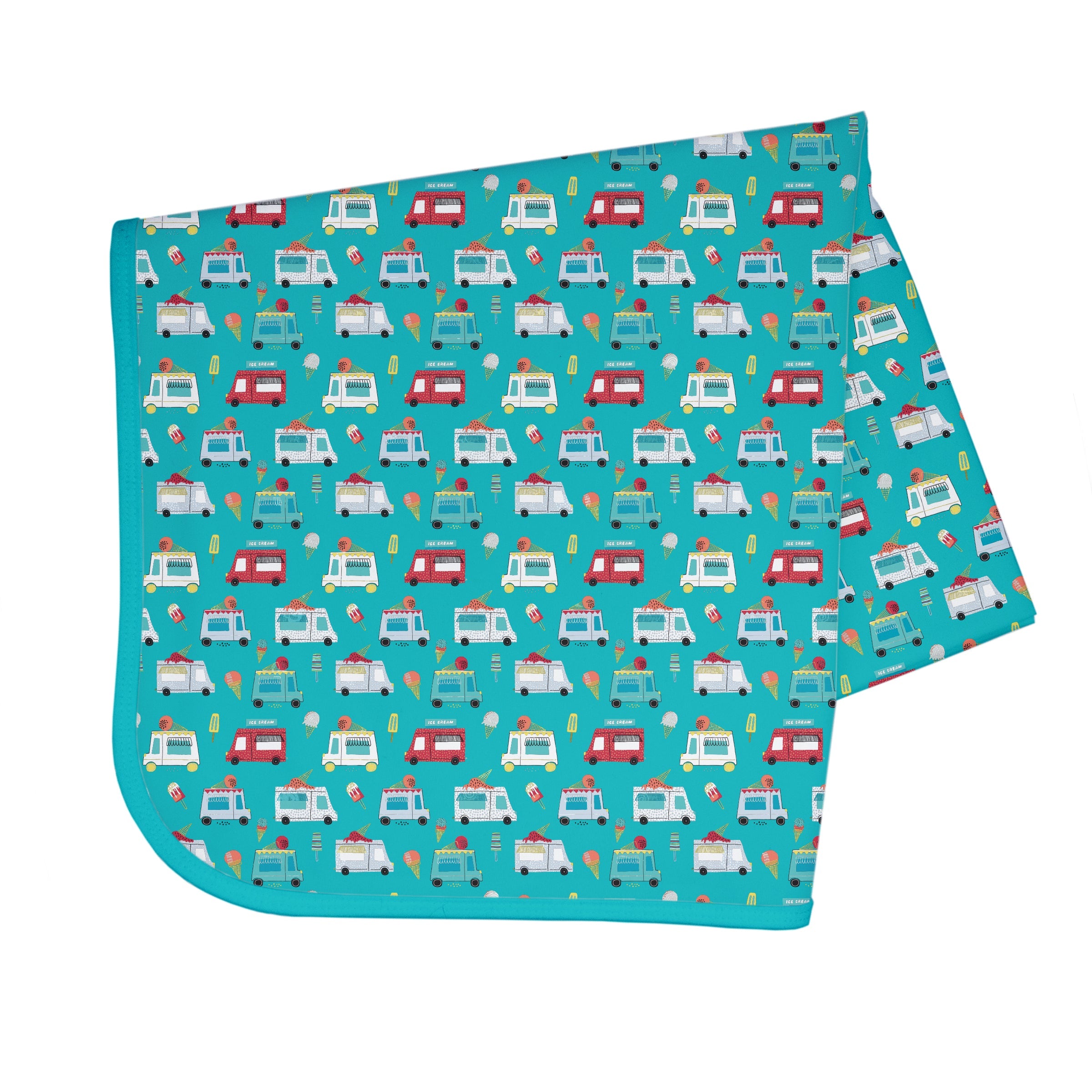 Ice Cream Truck Splash Mat - A Waterproof Catch-All for Highchair Spills and More!