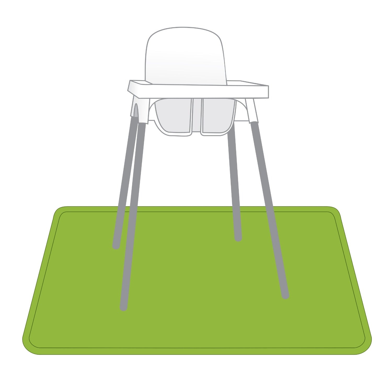 Solid Ribbit Minimalist Splash Mat - A Waterproof Catch-All for Highchair Spills and More! SALE