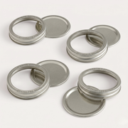 Stainless Steel Ring + Lid, 4 Pack