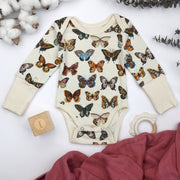 Organic Cotton Long Sleeve Baby Bodysuit, Stella
