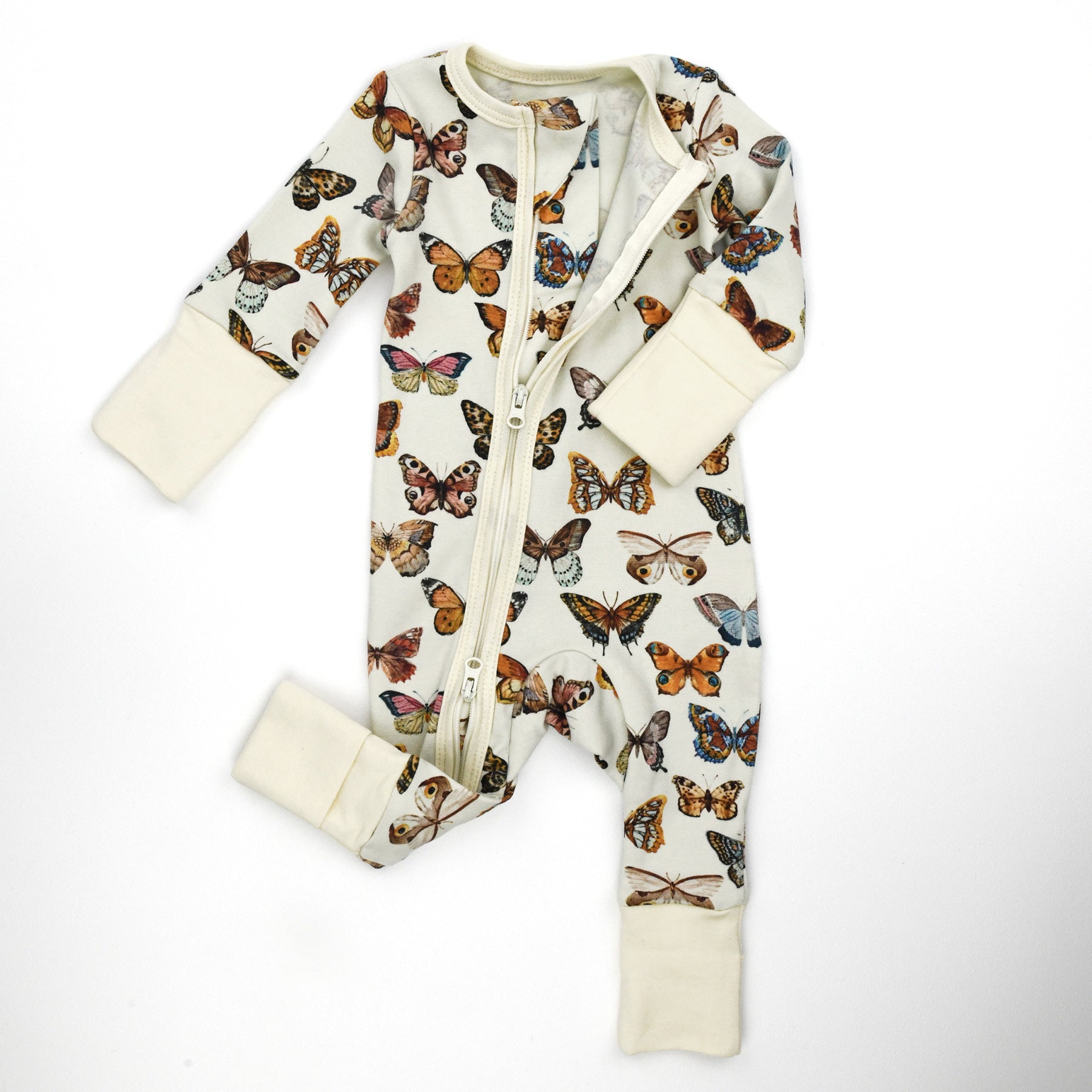 Organic Cotton Baby Pajamas 2-Way Zip Front Zipper Sleeper, Stella