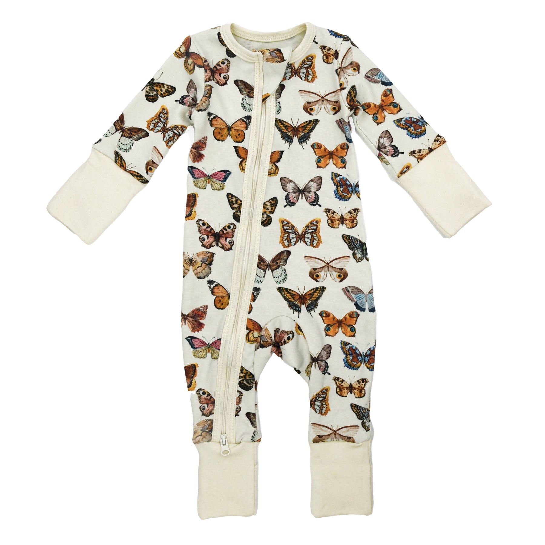 Organic Cotton Baby Pajamas 2-Way Zip Front Zipper Sleeper, Stella