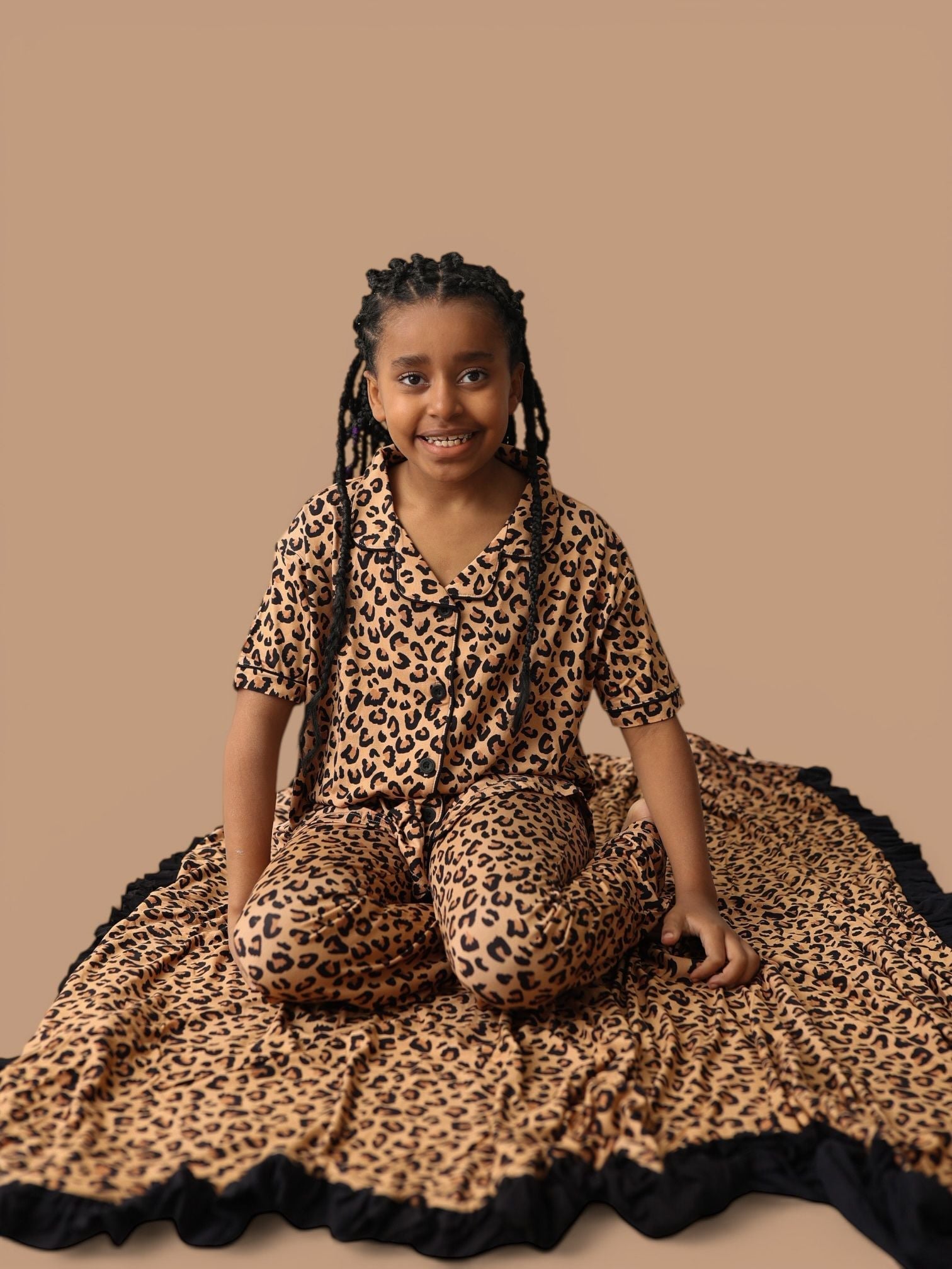 LEOPARD DREAM GIRL'S FLARE SET