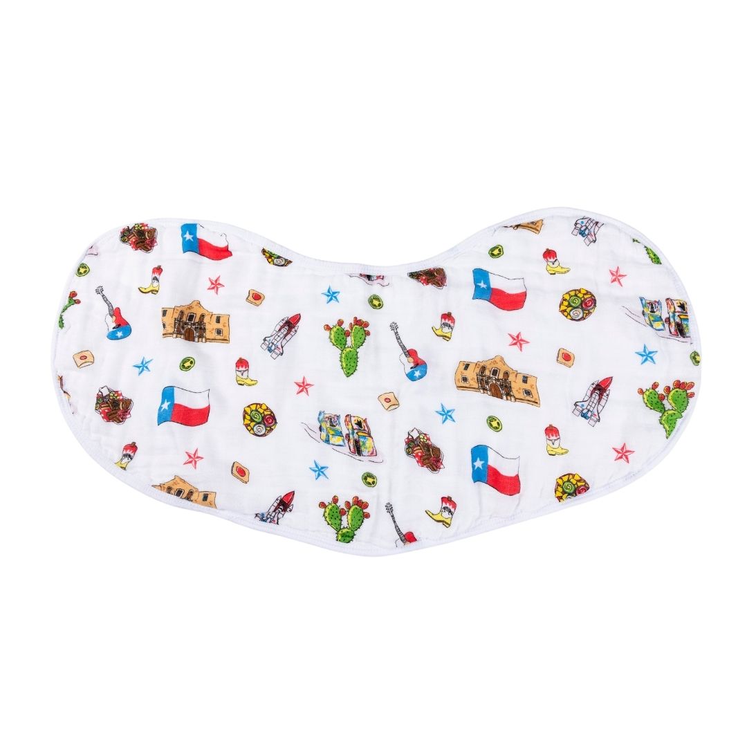 Texas Baby Gift Set: Muslin Swaddle & Bib | Organic Cotton