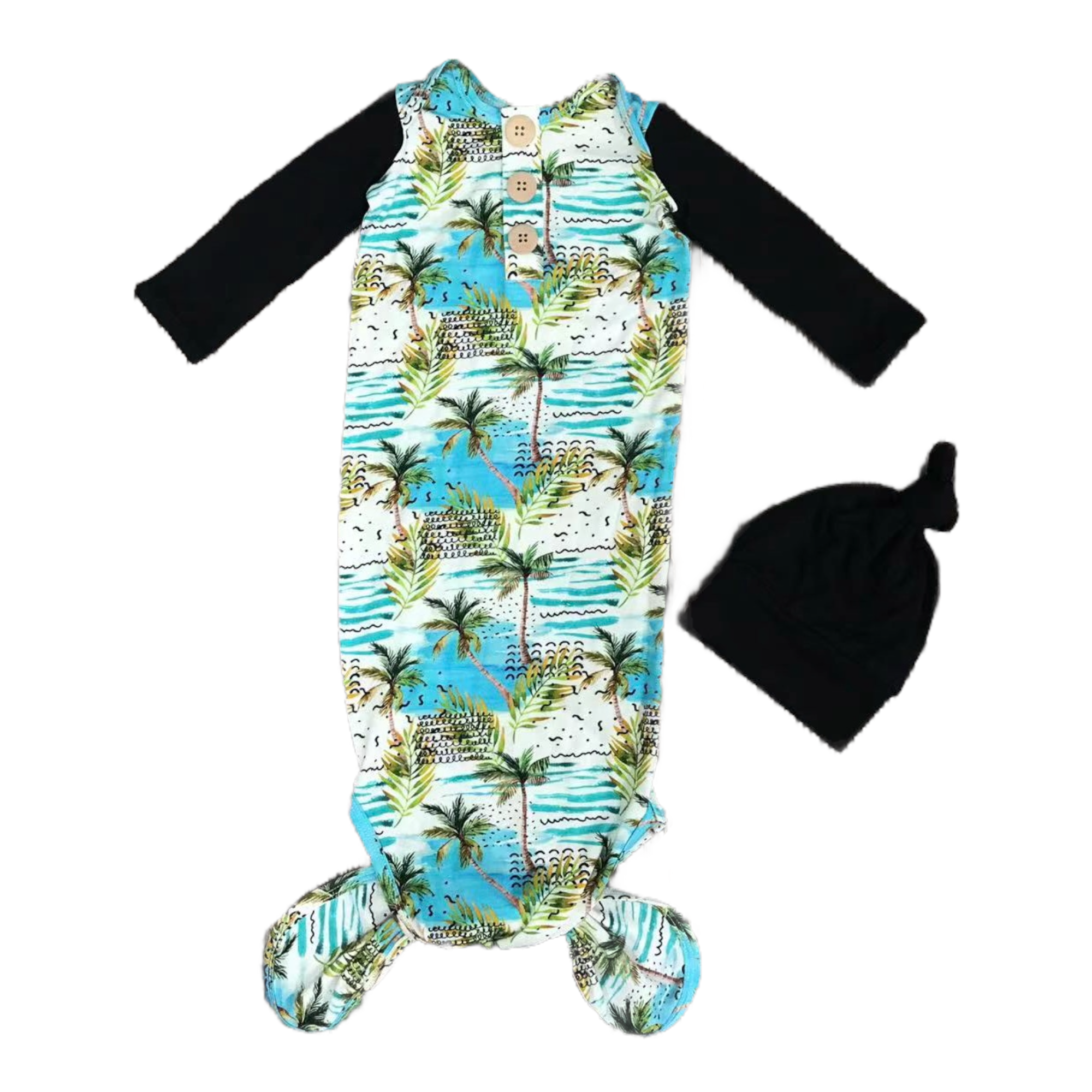 Palms | Knot Gown & Hat Set