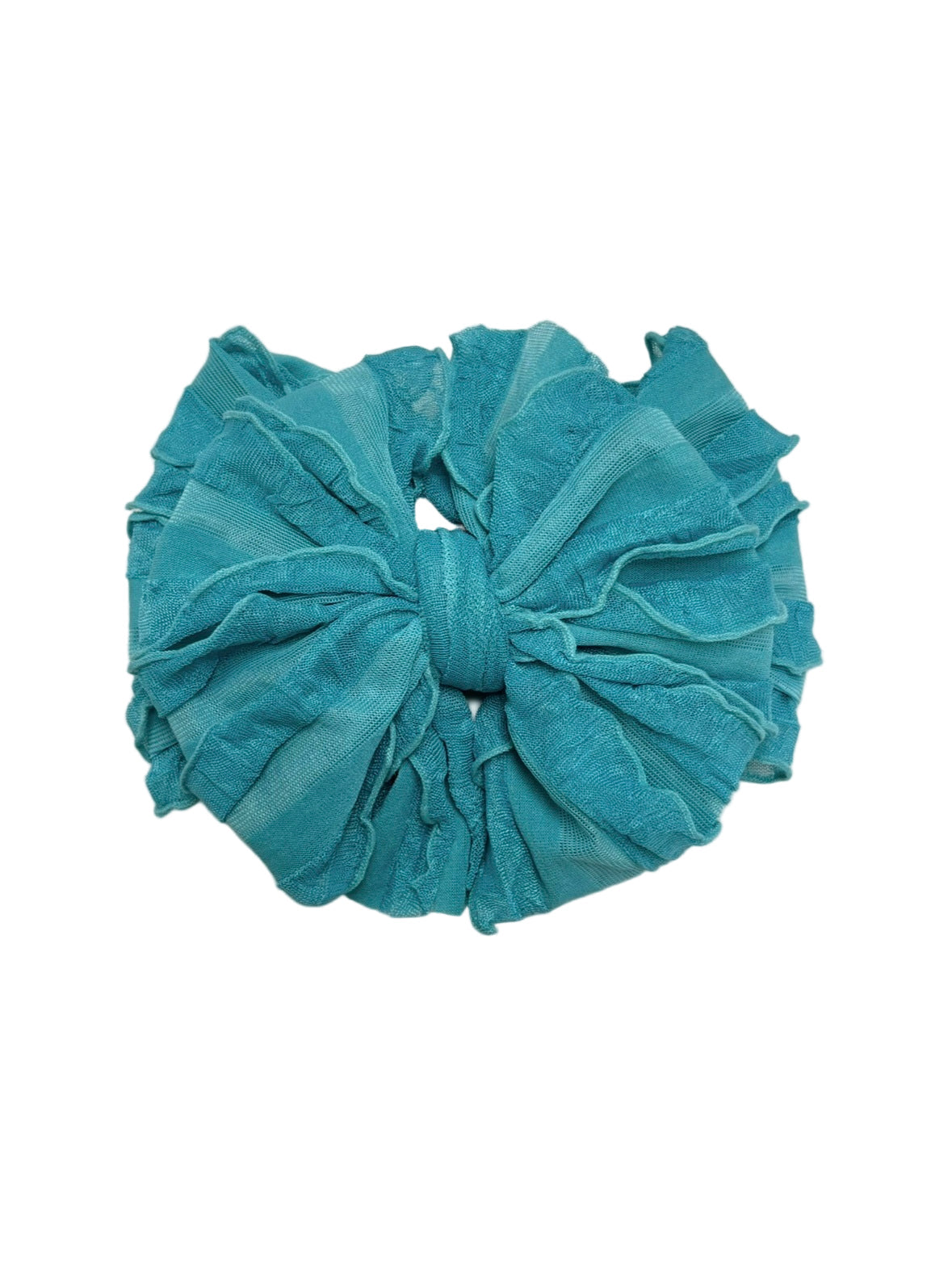 Ruffled Headband- Turquoise