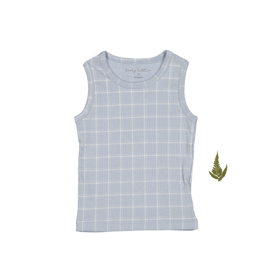 The Printed Tank -  Blue Grid