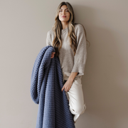 WAFFLE KNIT XL THROW BLANKETS
