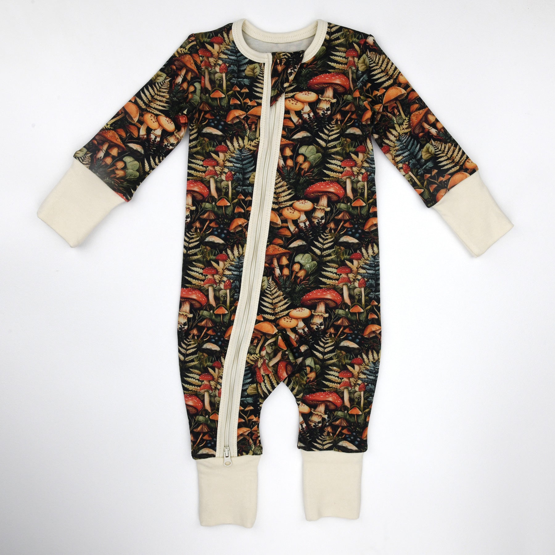 Organic Cotton Baby Pajamas 2-Way Zip Front Zipper Sleeper, Yarrow