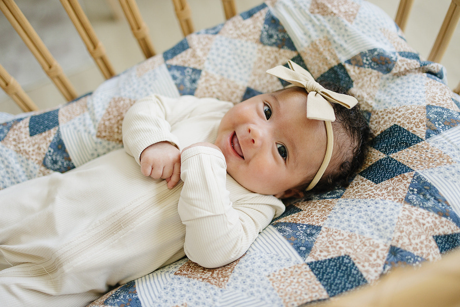 Patchwork Print Muslin Swaddle Blanket
