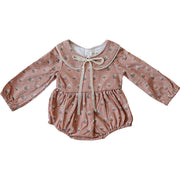 Vintage Pink Floral Bubble Romper