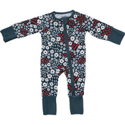 Americana Floral Ribbed Bamboo Zipper