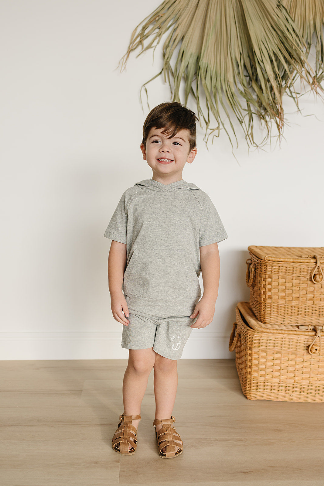 Grey Anchor Pocket Shorts