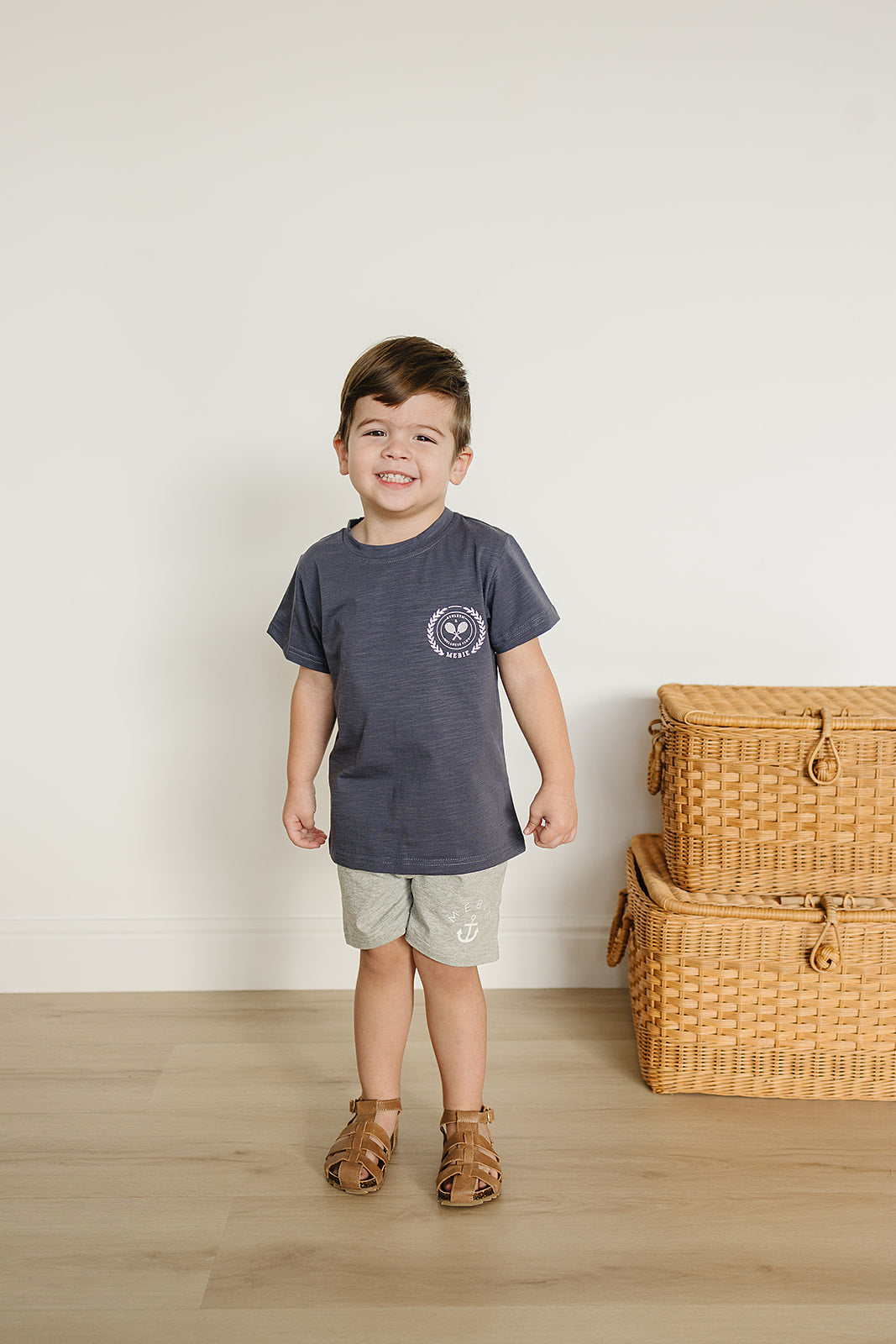 Grey Anchor Pocket Shorts