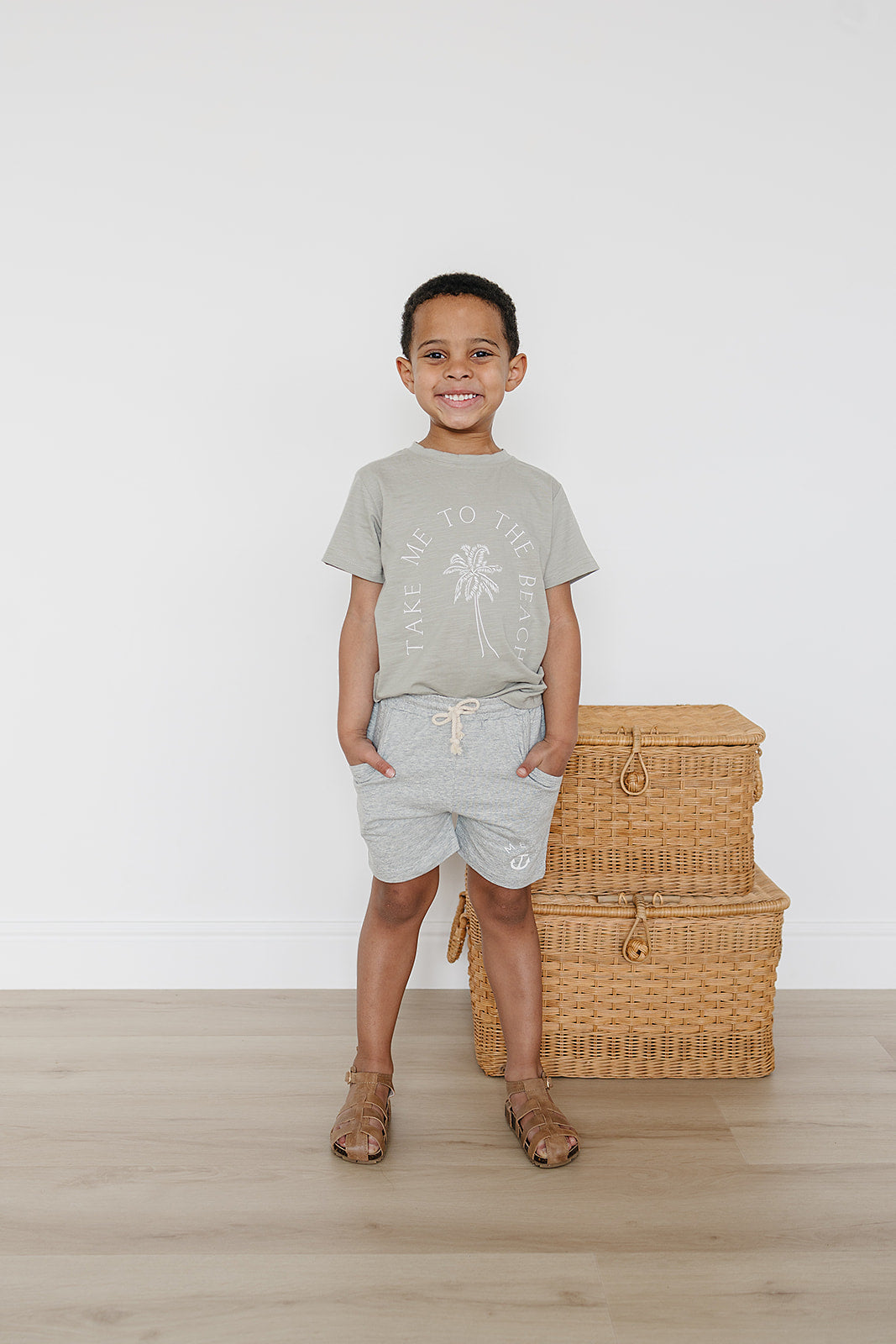 Grey Anchor Pocket Shorts