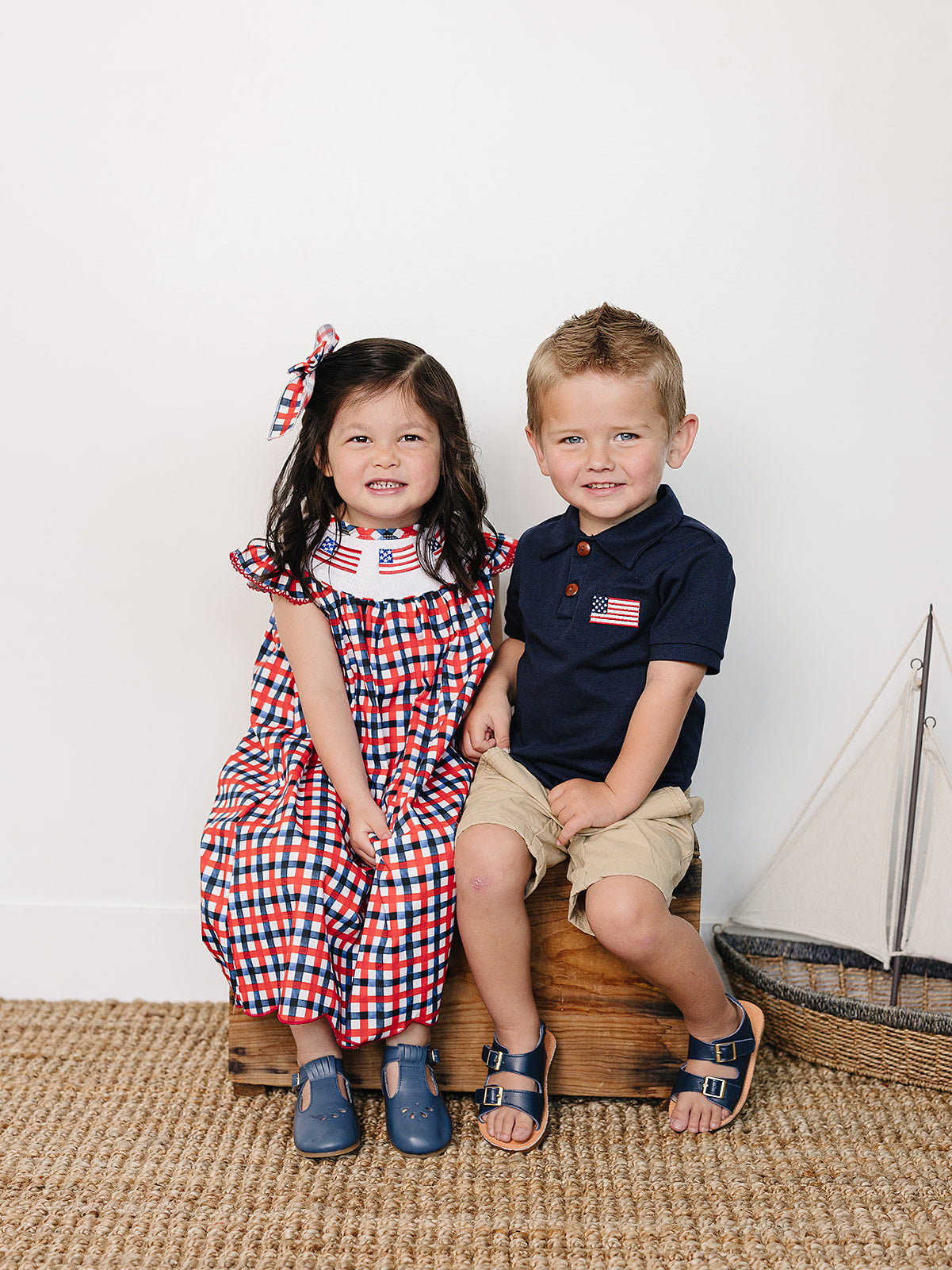 Navy Flag Polo
