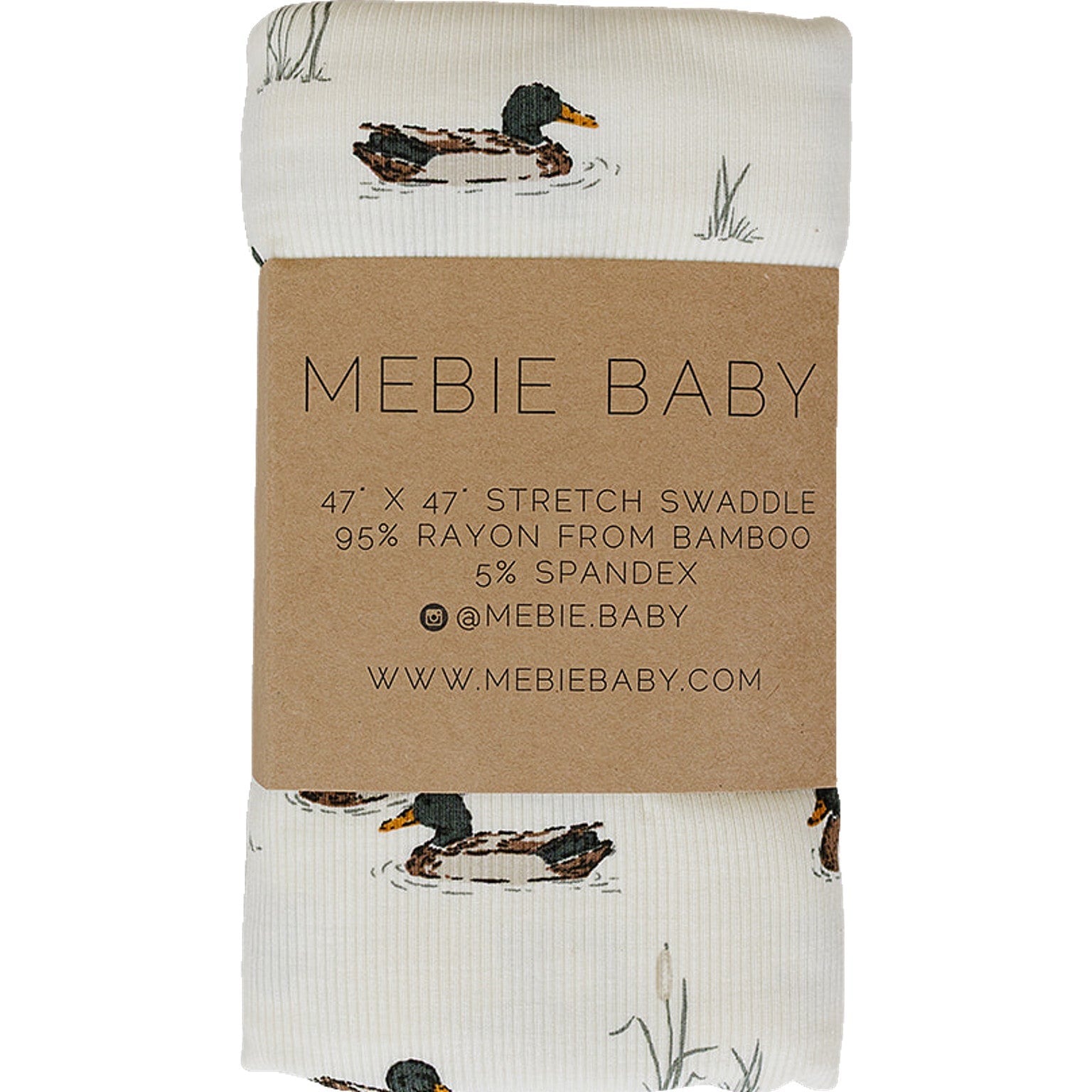 Ducks Ribbed Bamboo Stretch Swaddle