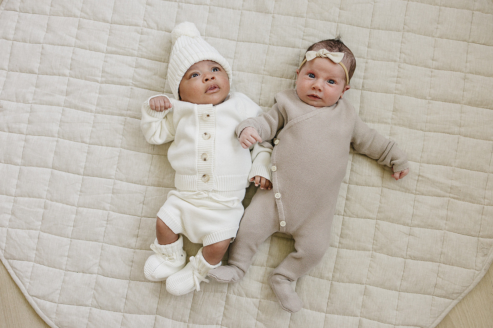 White Knit Bloomer Set