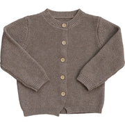 Brown Knit Button Down Cardigan
