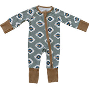 Southwest Aztec Ribbed Bamboo Zipper
