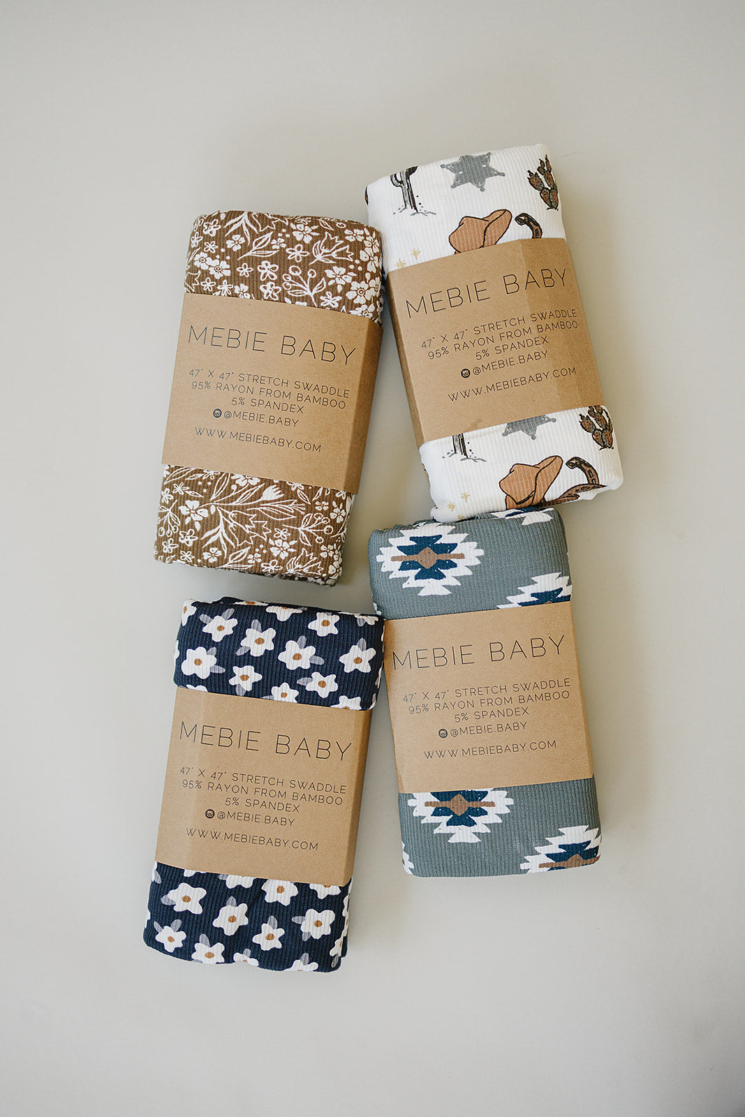 Outlaw Cowboy Ribbed Bamboo Stretch Swaddle