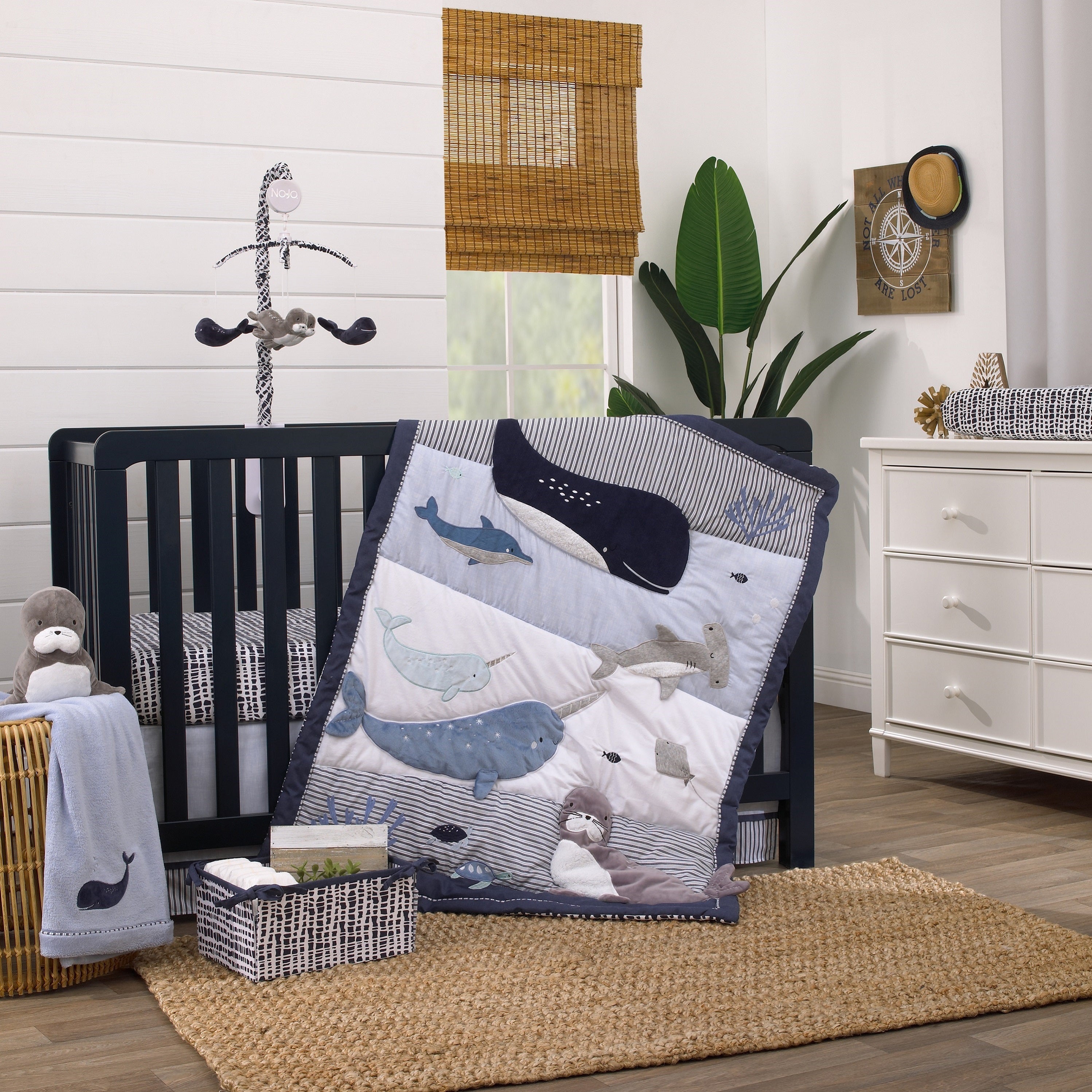 Seas The Day Navy and Blue Super Soft Changing Pad Cover