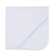 ANDREA | Boys White & Blue Quilted Cotton Blanket