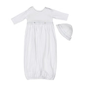 ANDREA| Baby White Quilted Cotton Gown Set (2)