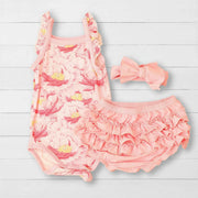 Blush Dreams Floral Ruffle Bloomer Set
