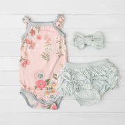 Ditzy Floral Ruffle Bloomer Set