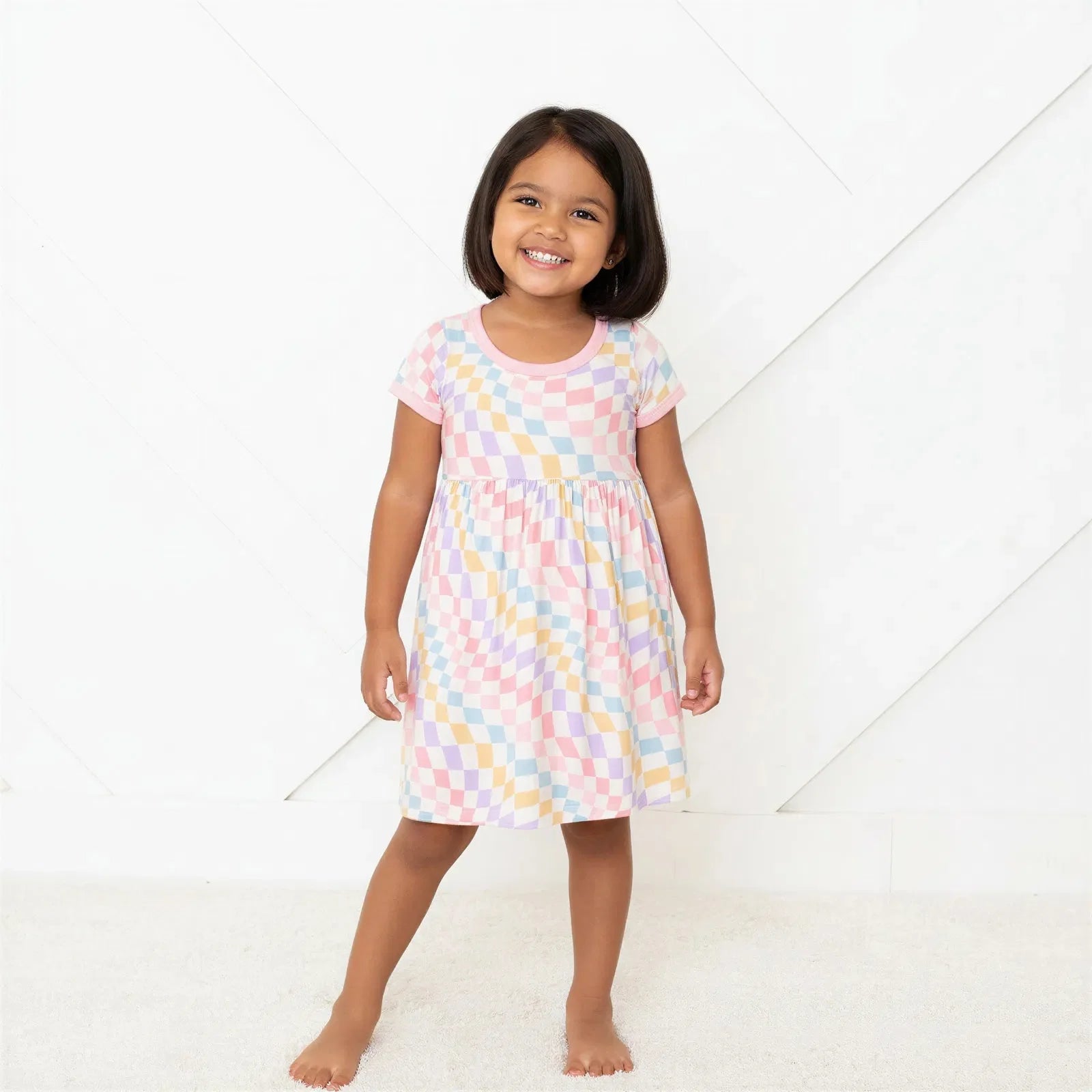 Pastel Checks Dress