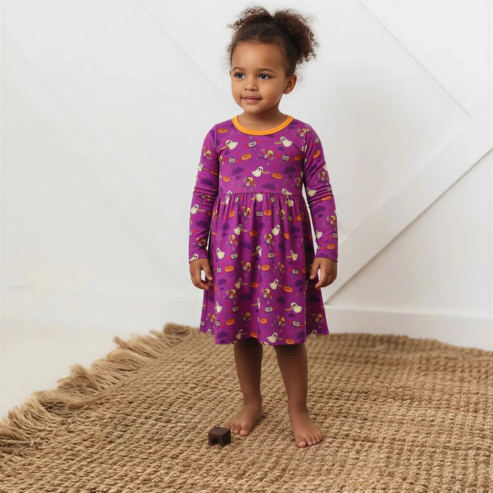 Purple Boo Crew Dress