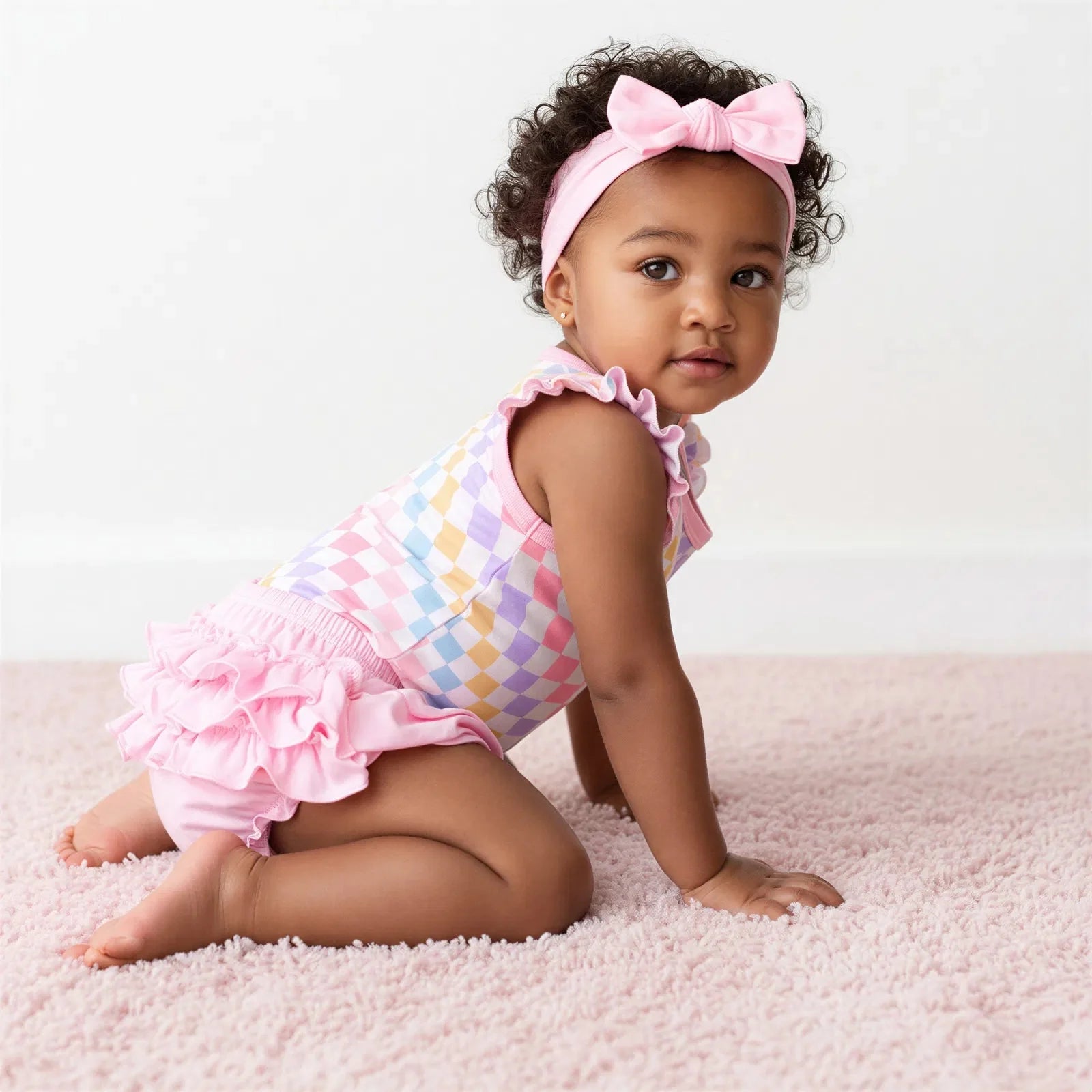 Pastel Checks Bloomer Set