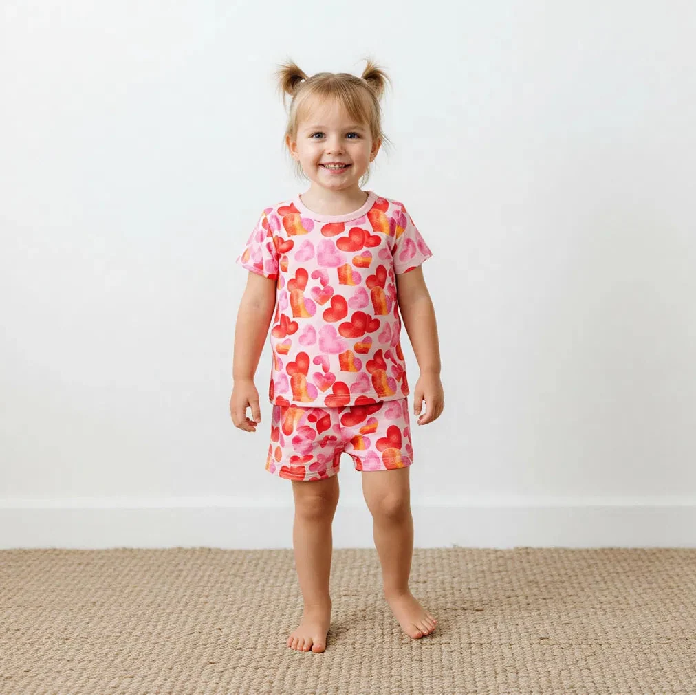 Love Hearts Shorts PJs