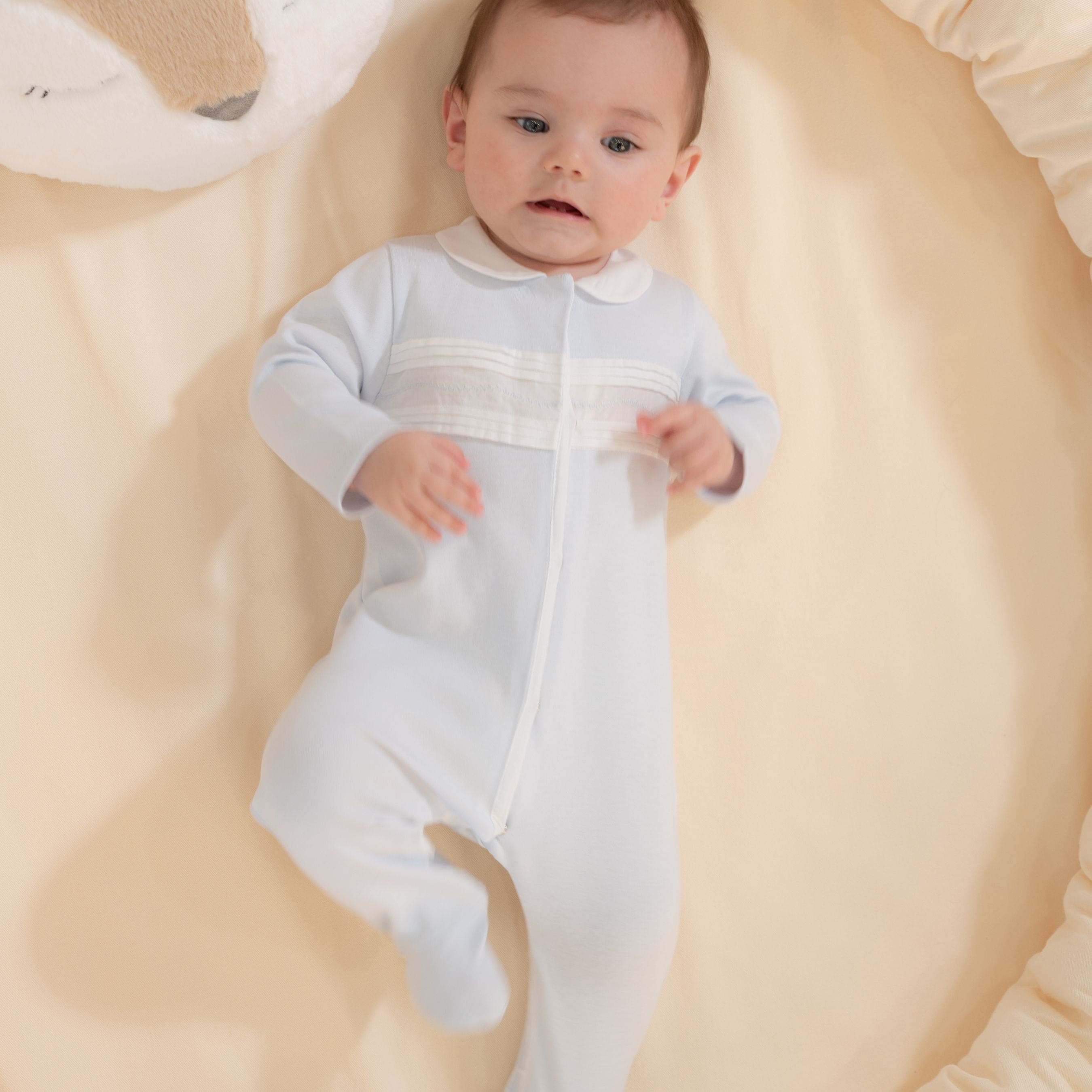 ARY | Boys Blue & White Organic Cotton All-in-One