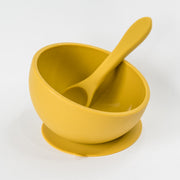 Mustard Suction Bowl and Spoon Set